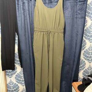 Abercrombie & Fitch Green Jumpsuit with Scoop Neckline